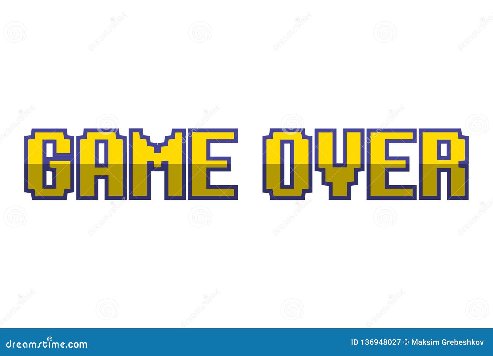 Game Over Pixel Background Stock Illustration Illustration Of Level