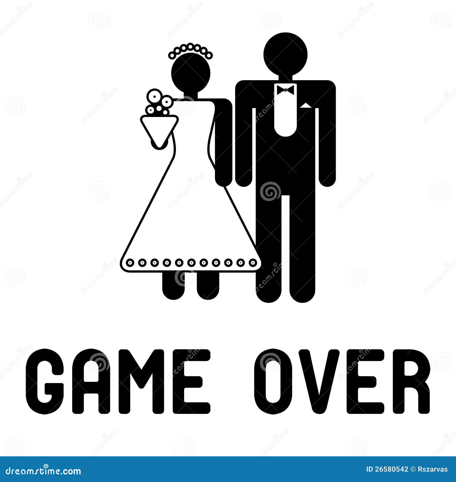 Game Over Wedding Stock Vector Illustration Of Illustration