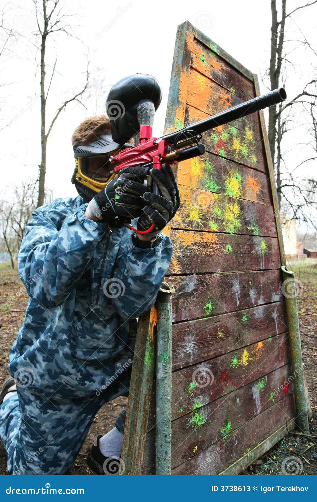 Game in a paintball stock image. Image of fire, ball, people 3738613