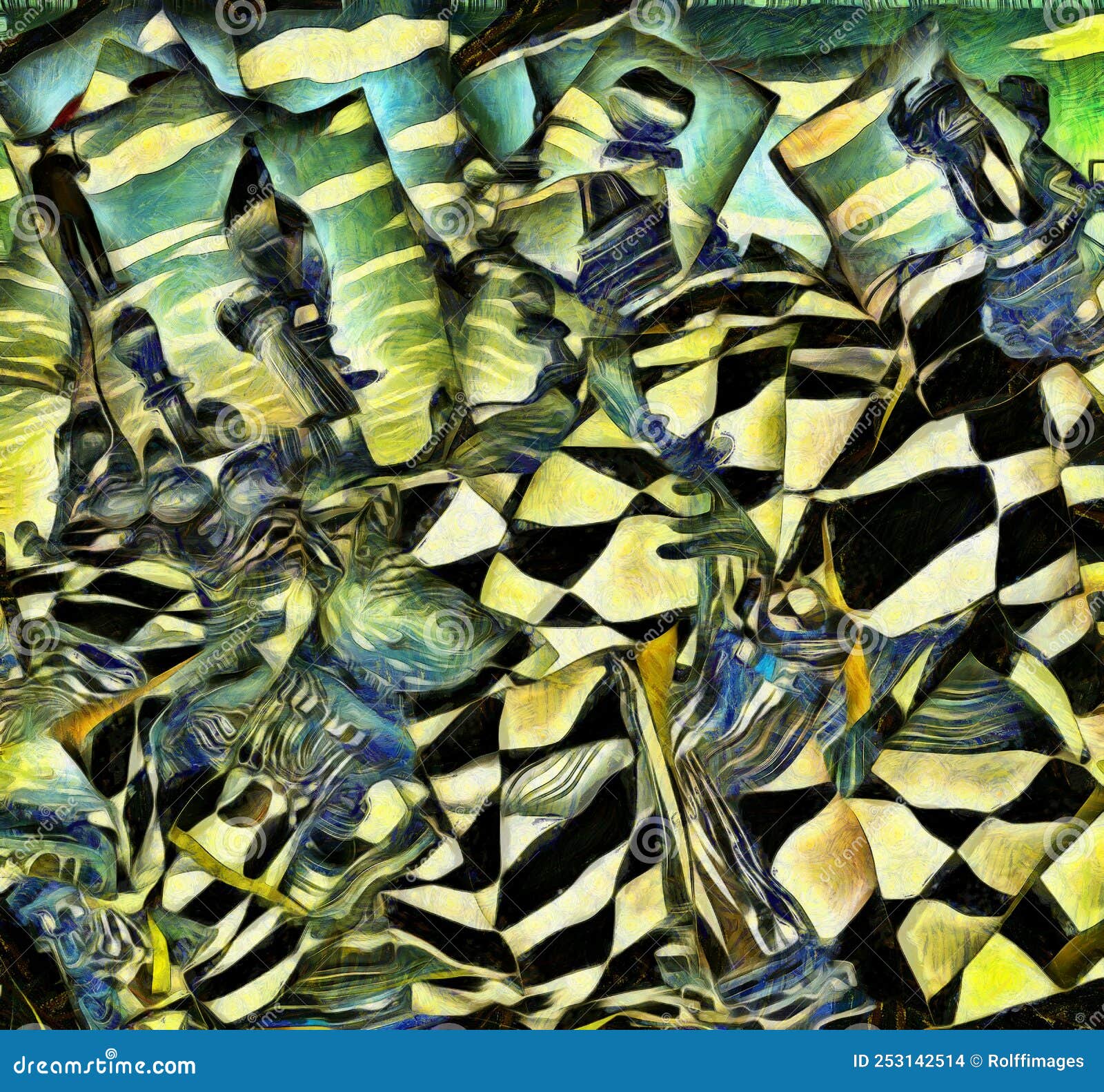 The Game Surreal Oil Painting Stock Illustration Illustration of