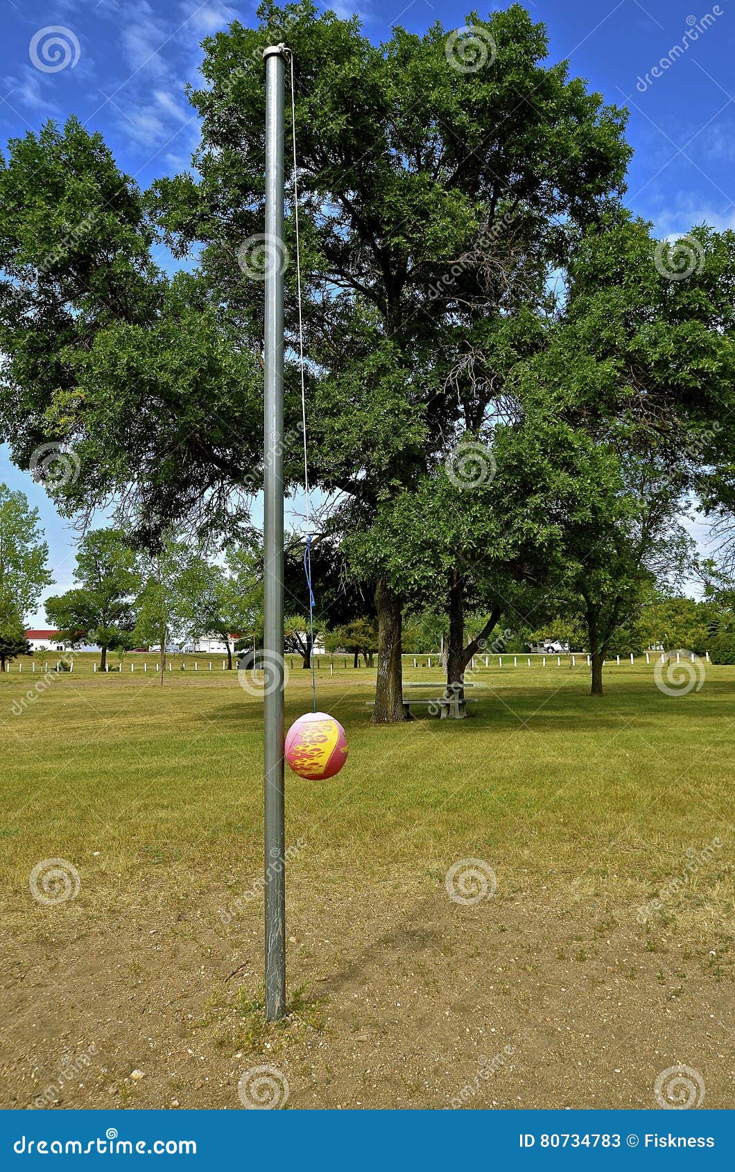 Game of tether ball stock image. Image of enjoyment, grass - 80734783