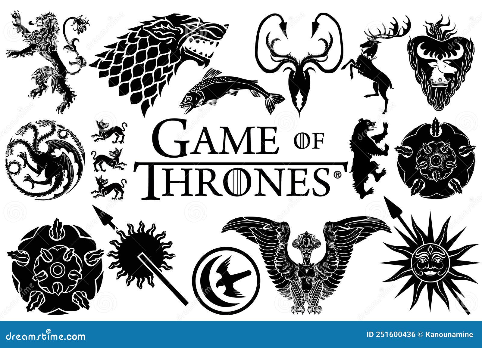 game of thrones house crests