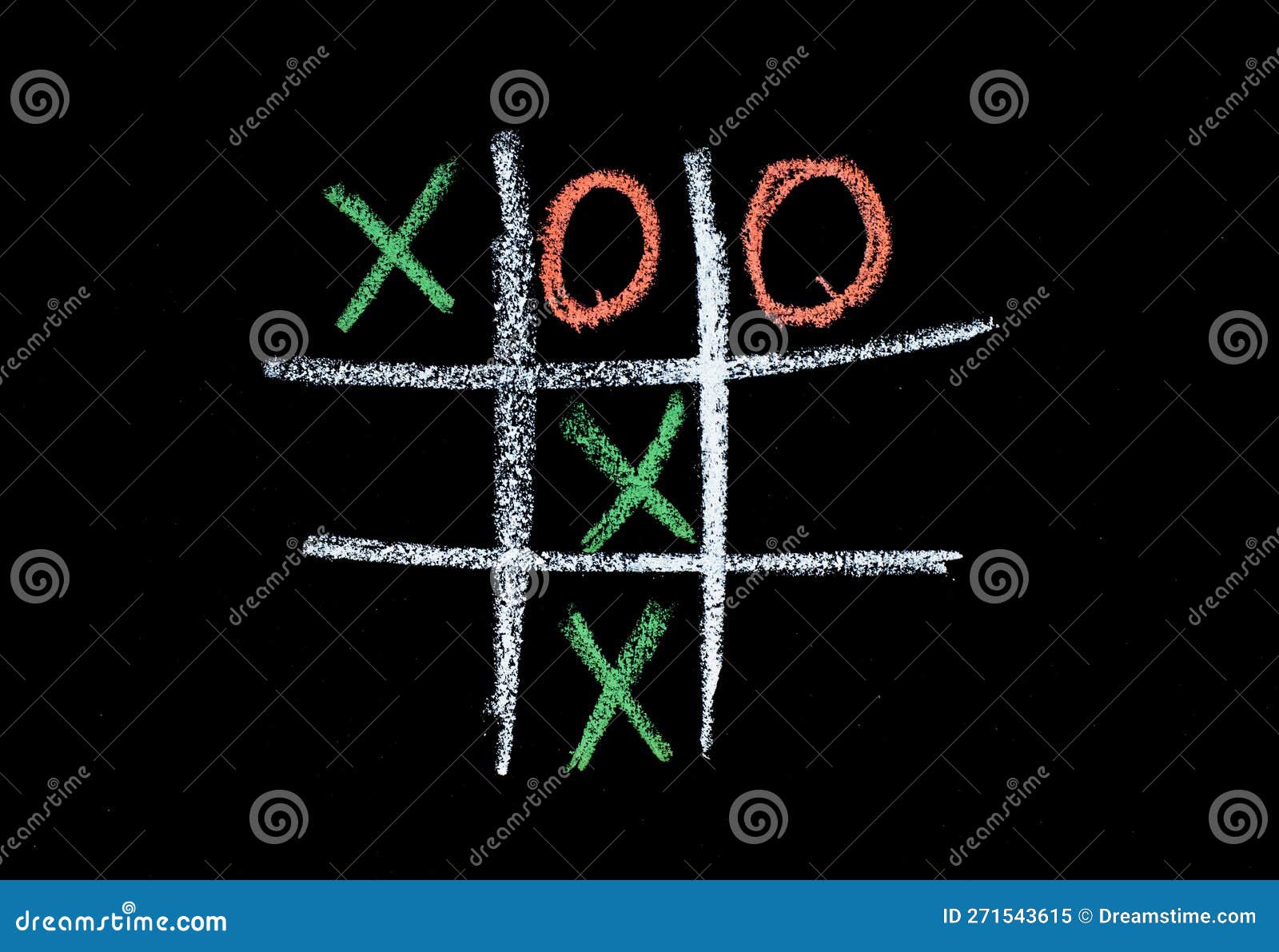 Tic Tac Toe Blackboard - Free Play & No Download