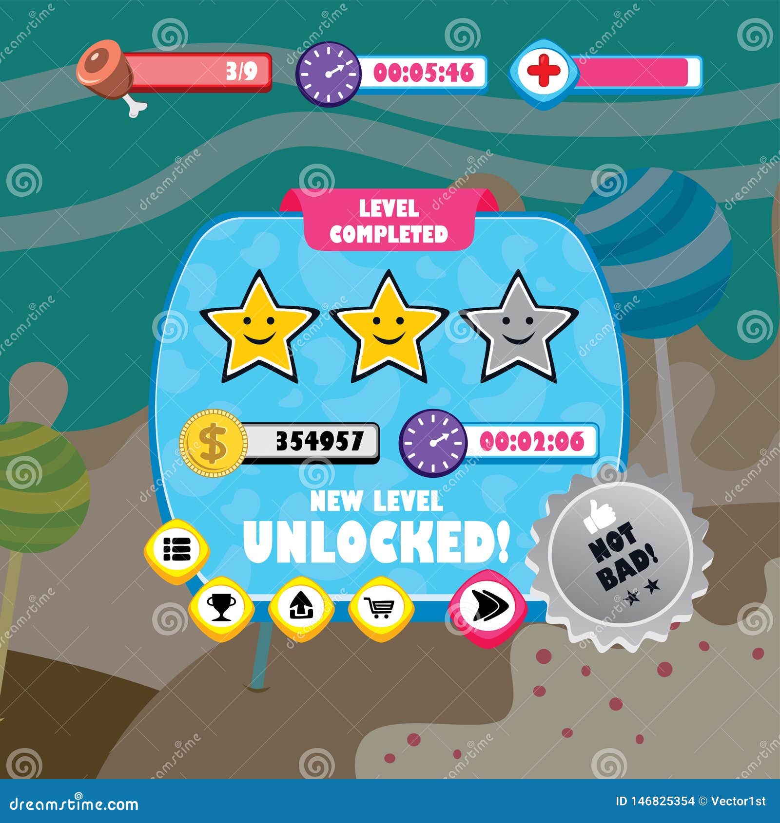 Game Ui Menu Application Mobile App Stock Vector Illustration Of Candy Online Game Ui Menu Application Mobile App Stock Vector Illustration Of Candy Online