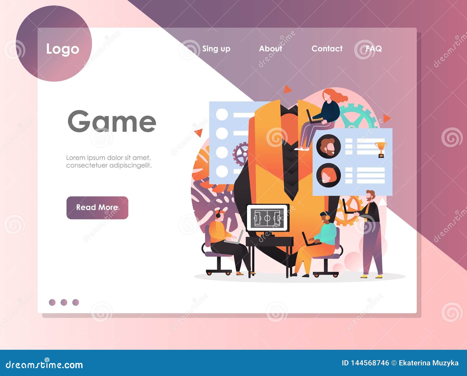 Design the landing page of a video game review website, Landing page  design contest