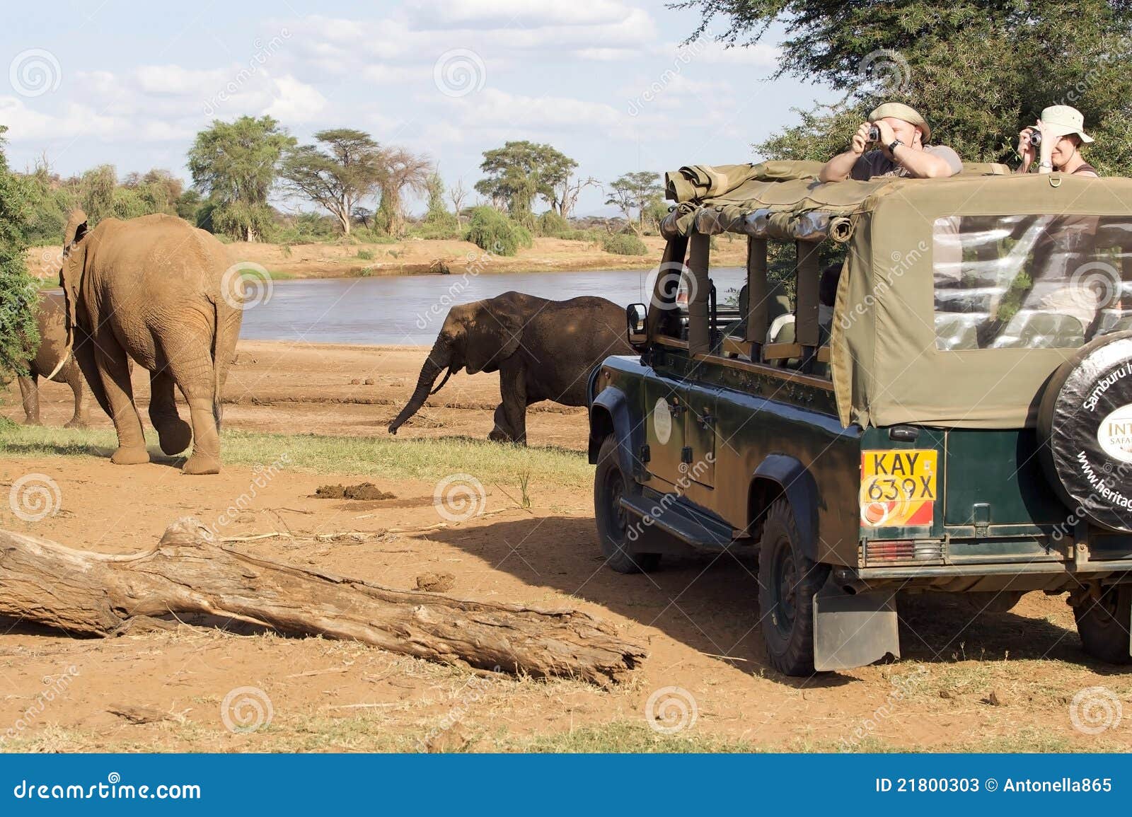 Game Viewing Vehicle In The Savanna Editorial Image