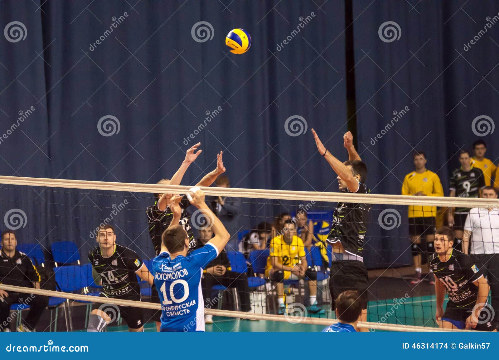 The game of volleyball, editorial stock image. Image of tournament ...