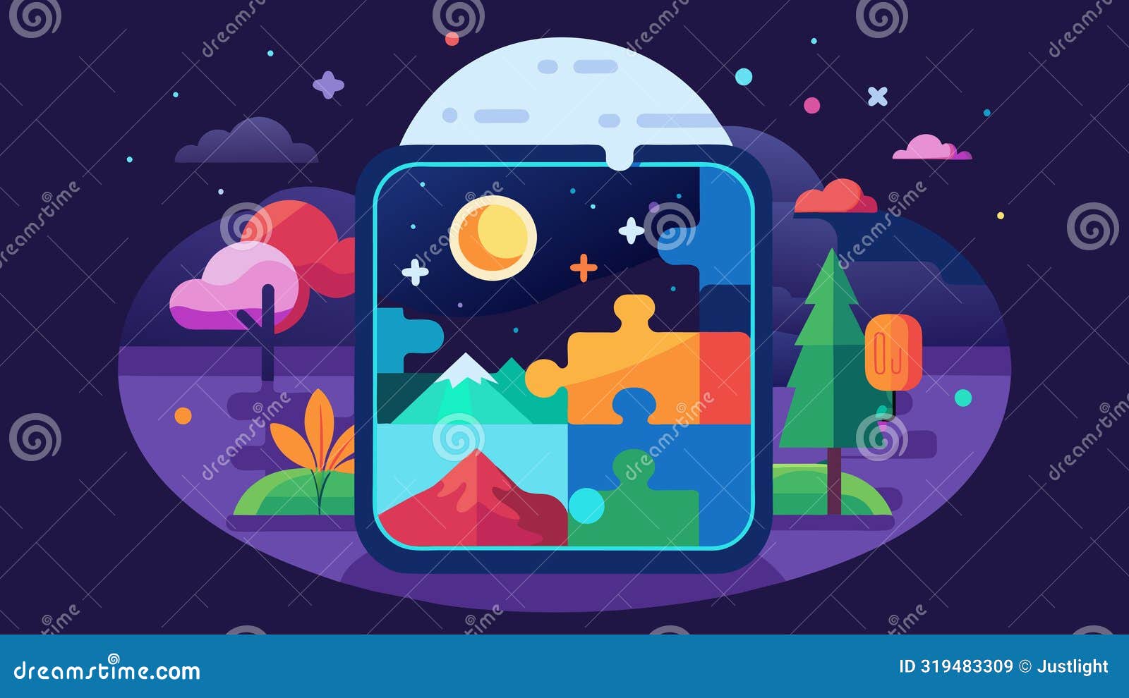 A Gamebased App that Uses Puzzles Challenges and Calming Visuals To