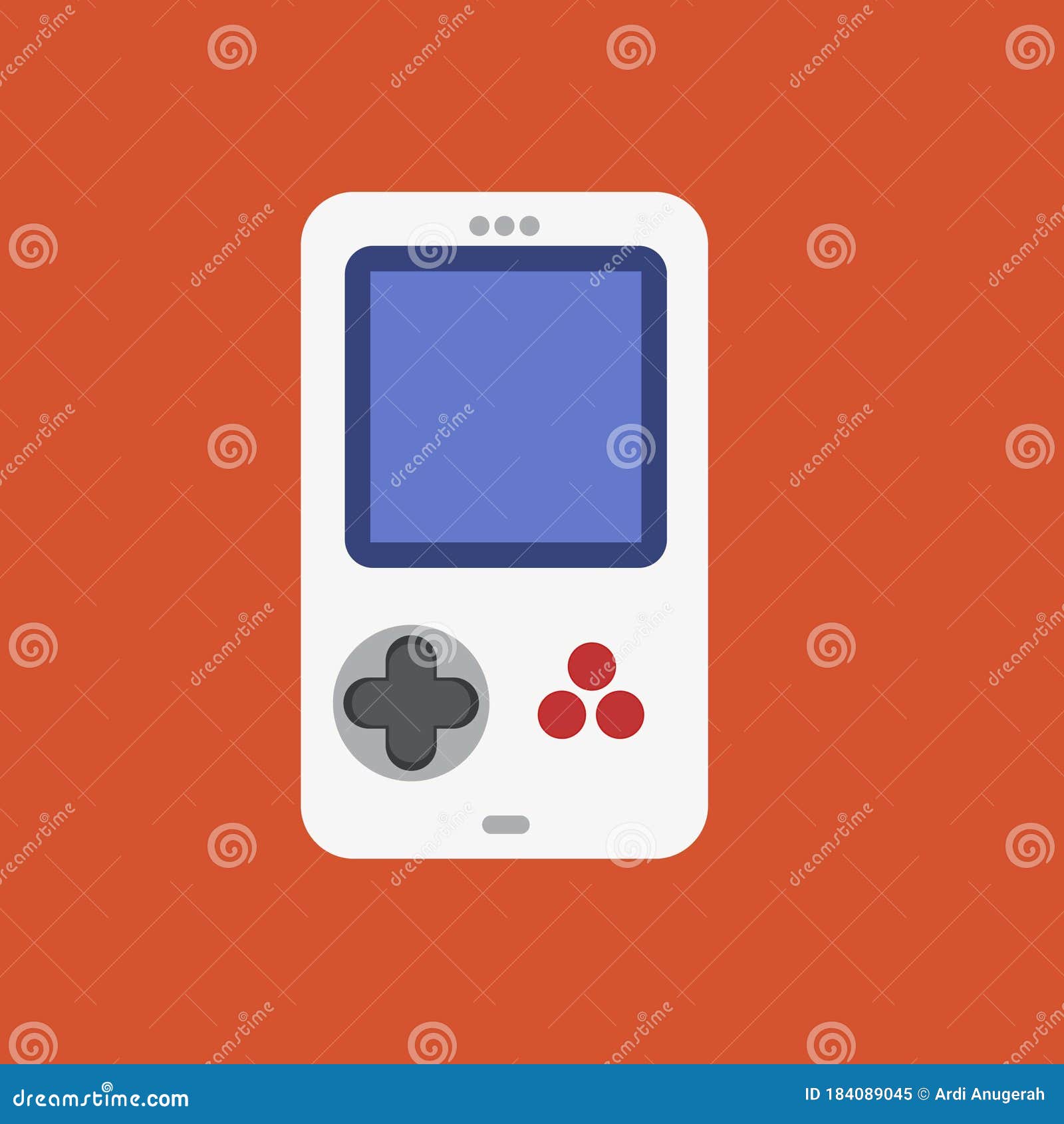 grad kant Centrum Gameboy Flat Icon Cool 80s stock vector. Illustration of shape - 184089045