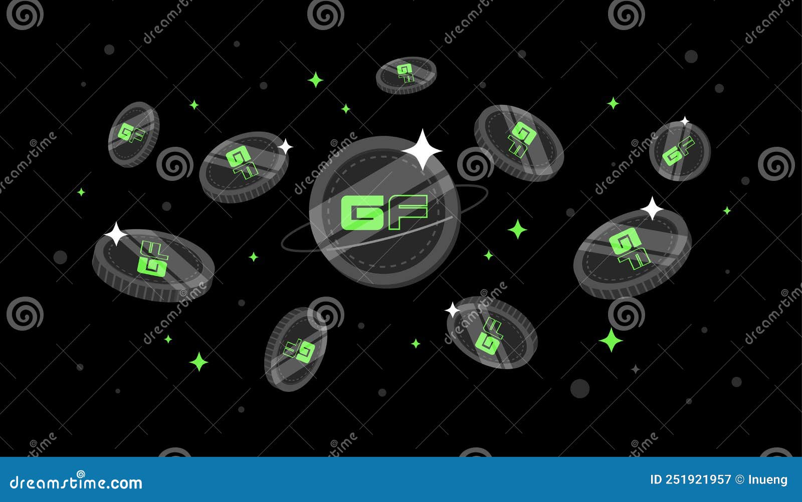 GameFi GAFI Coins Falling from the Sky. GAFI Cryptocurrency Concept Banner  Background Stock Vector - Illustration of cryptography, banner: 251921957