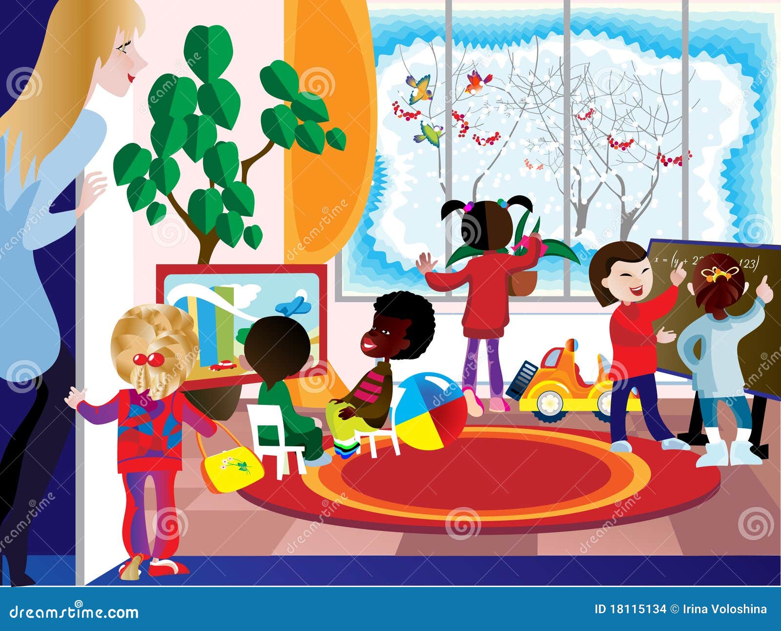 Games Room stock vector. Illustration of entrance, flowers 18115134