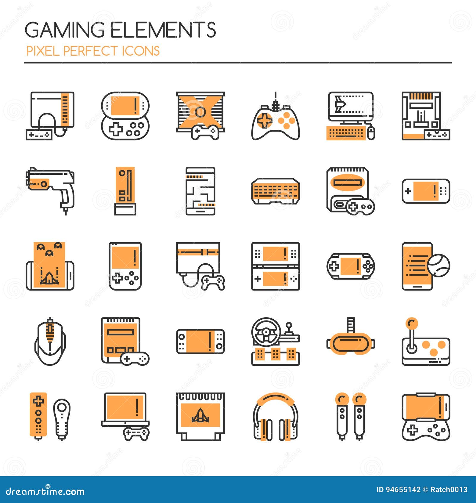Gaming Elements stock vector. Illustration of game, sport 94655142
