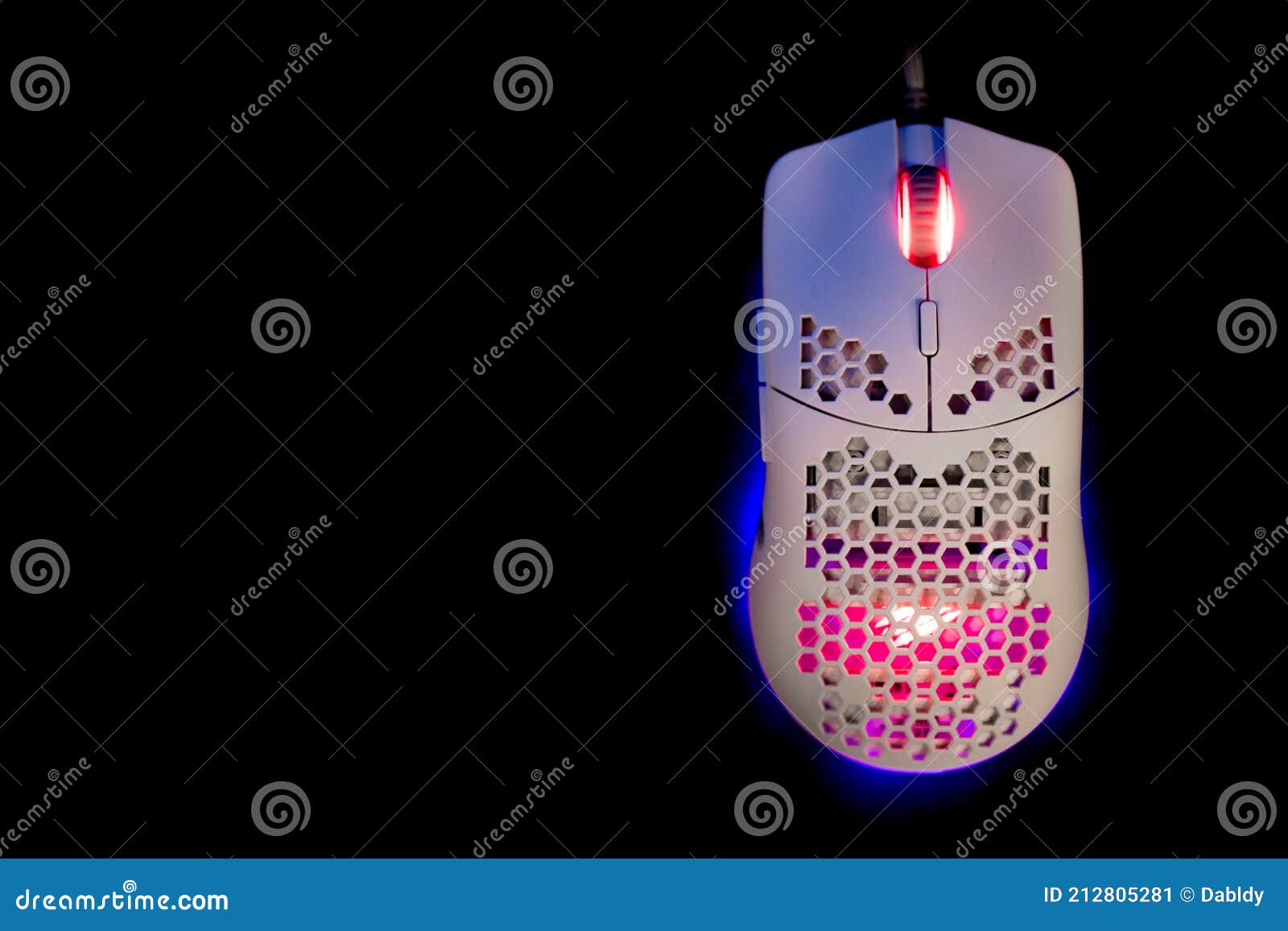 Gaming Mouse with LED Lights Stock Image Image of wire, click 212805281