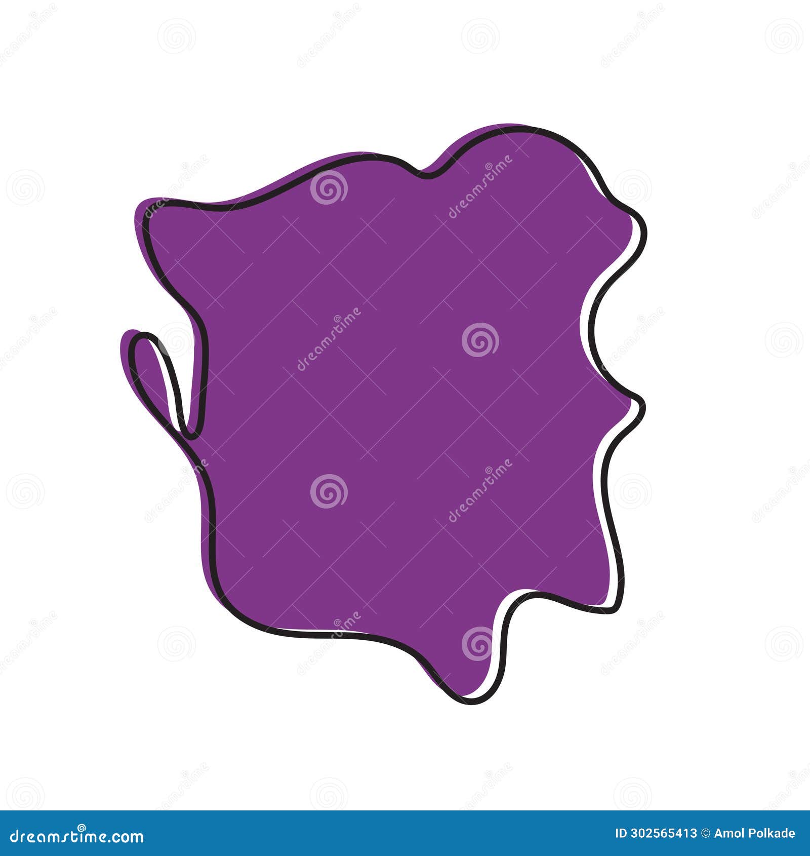 Gampaha District of Sri Lanka Vector Map Illustration Stock Vector