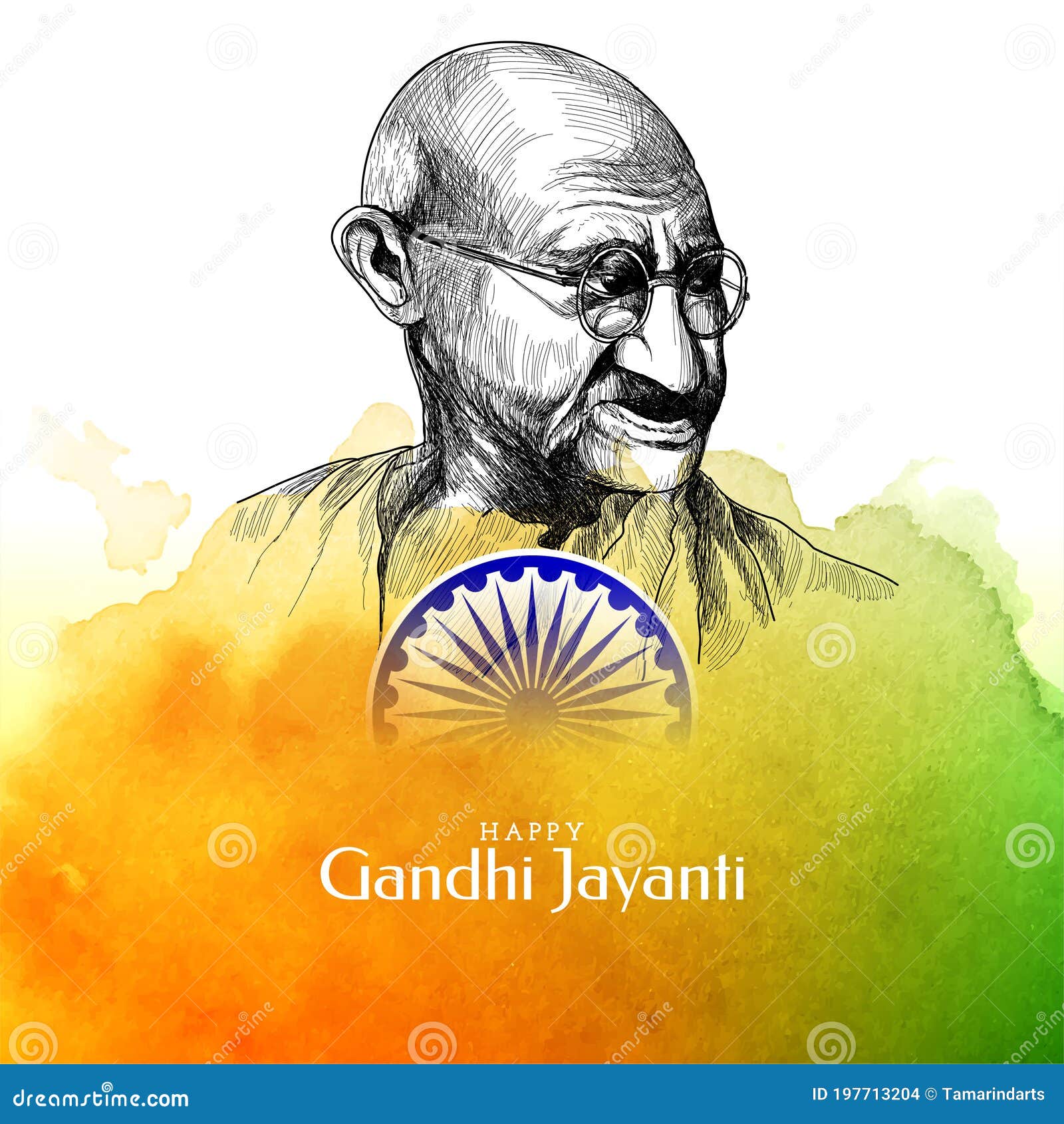 Gandhi Jayanti Celebration Background with Indian Flag Theme Editorial  Stock Image - Illustration of india, flag: 197713204