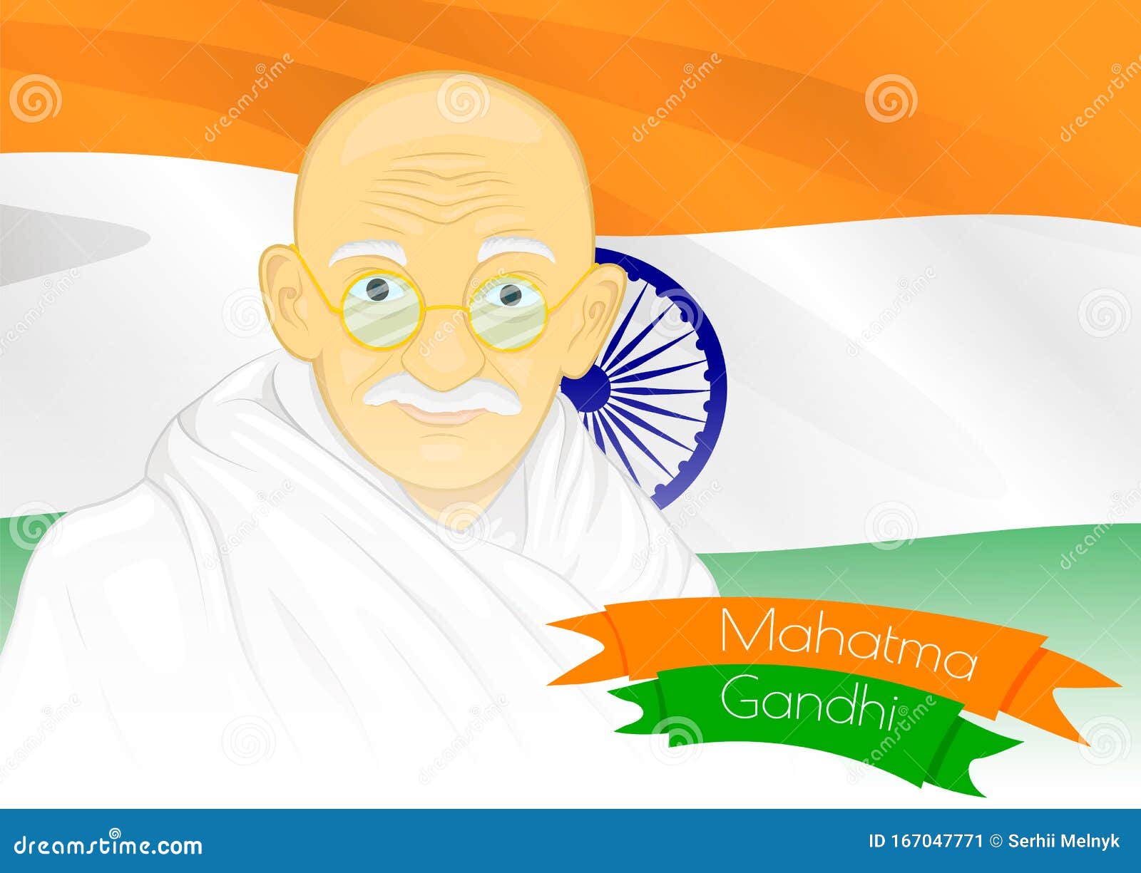 Gandhi Jayanti Oder 2. Oktober Mit Kreativem Illustrationsdesign
