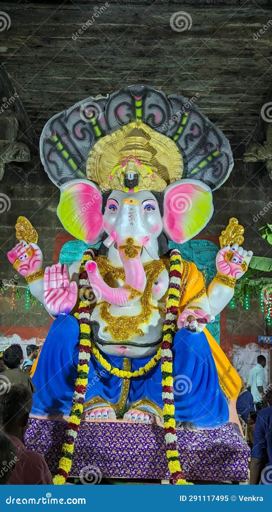 Ganesh Chaturti Biggest Vinayagar Indian God Statue Stock Image - Image ...