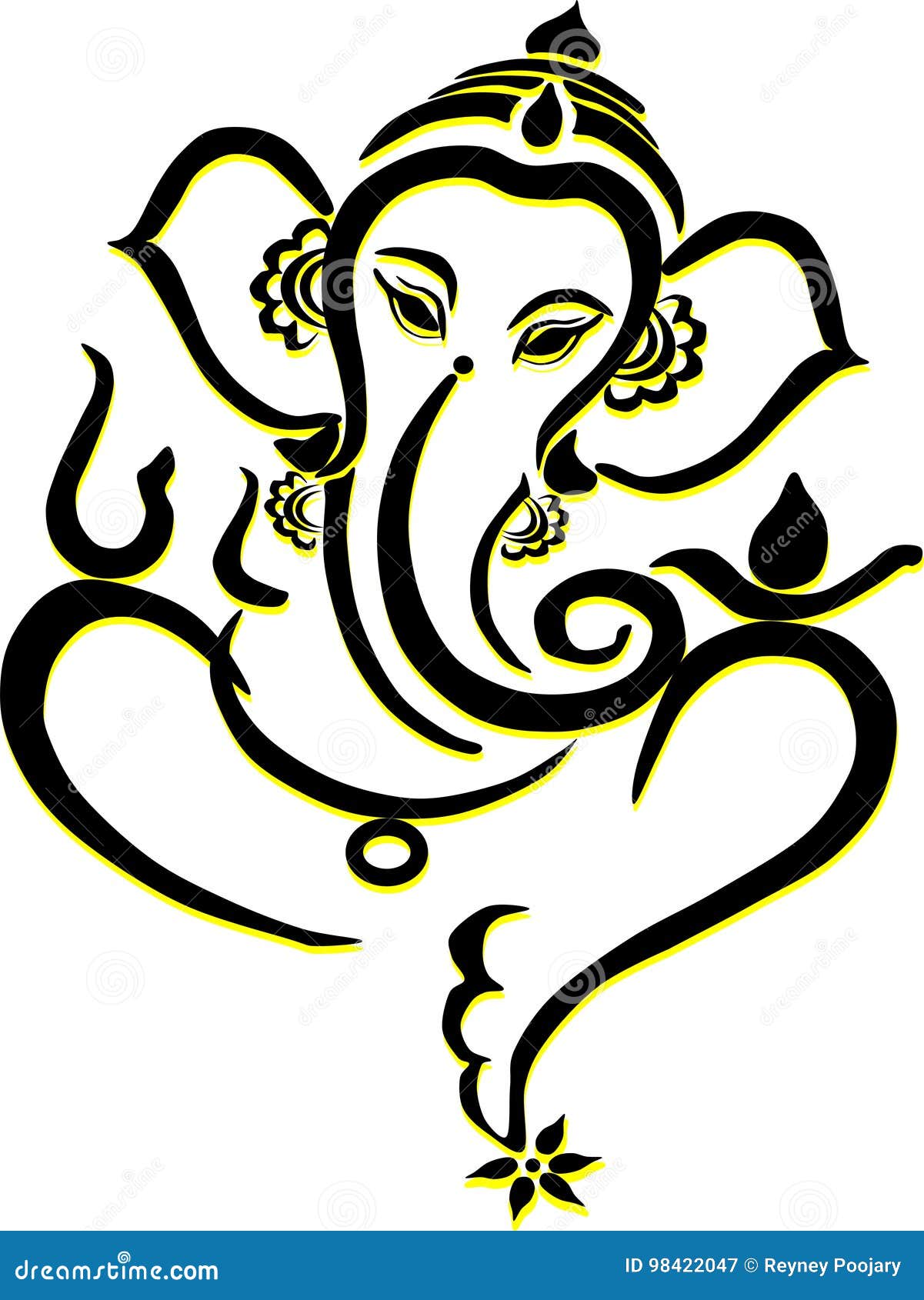 Ganesh Clipart for Wedding Invitation Cards Stock Illustration ...