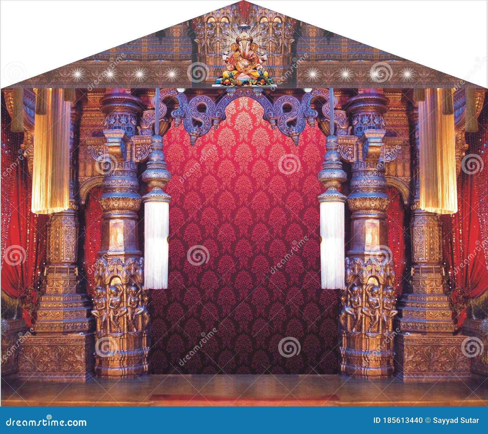 Ganesha Festival in India Lord Ganesha Decoration Stock Photo - Image of  decoration, background: 185613440