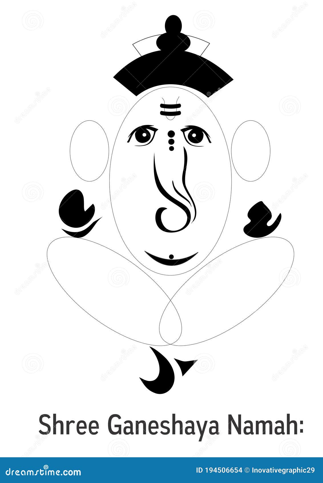 Ganesha Line Art Drawing For Kids Stock Illustration Illustration Of Celebration Greetings 194506654 Lord ganesh colouring pages for kids mocomi. dreamstime com