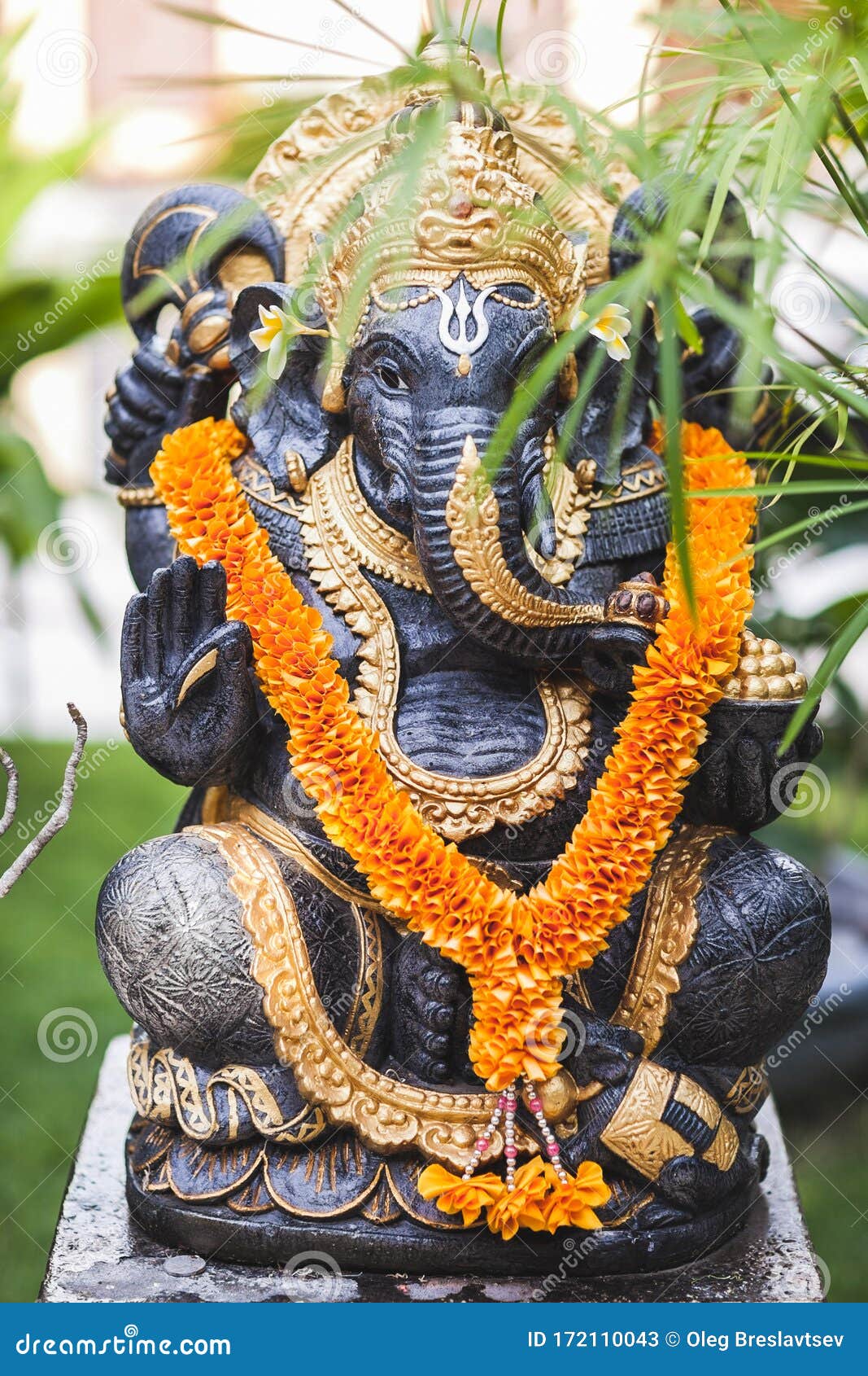 Ganesha in Ubud Garden in Bali. Symbolism and Religion in ...