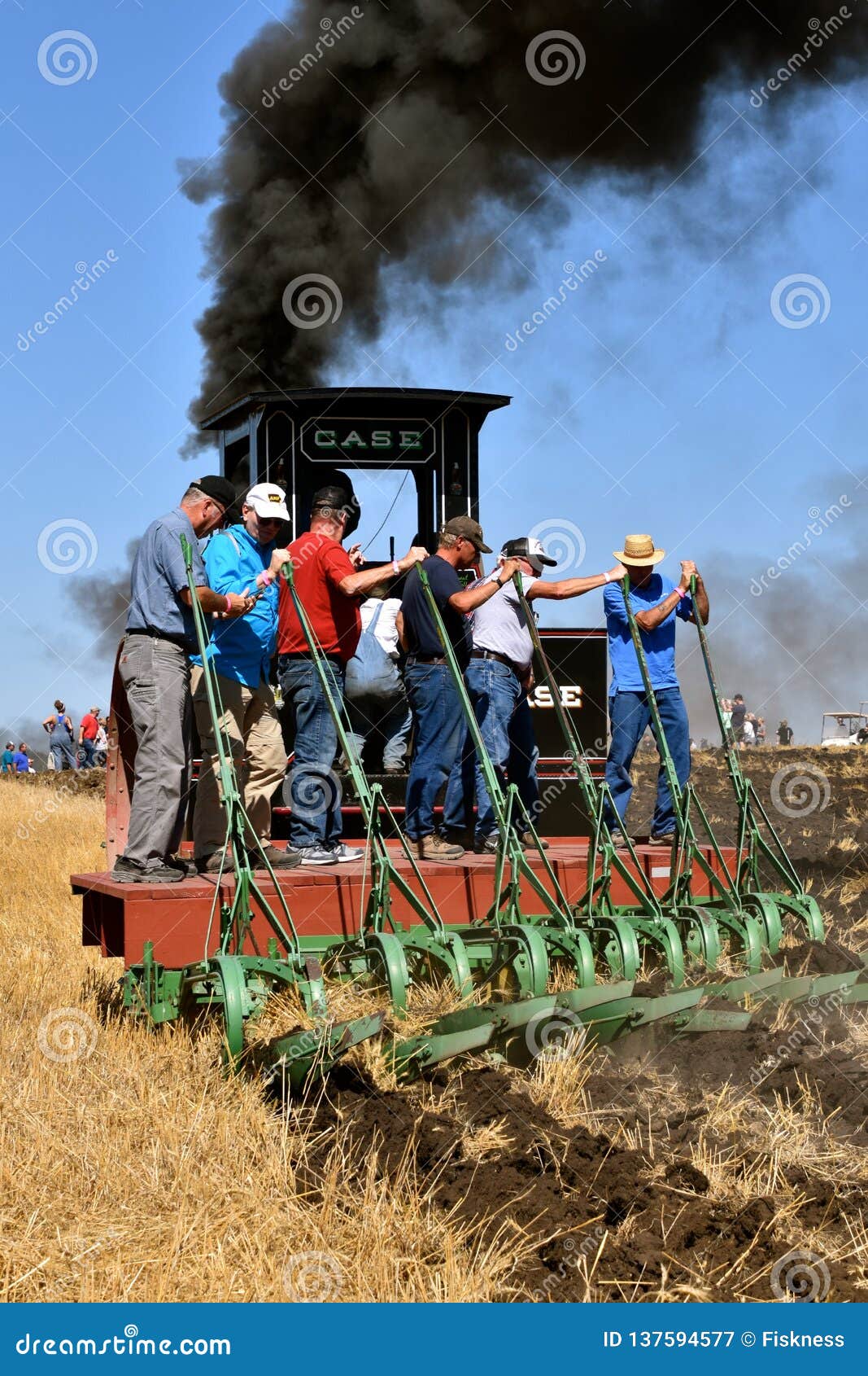 Gang Plow Pulled by a Casetractor Editorial Photography Image of case