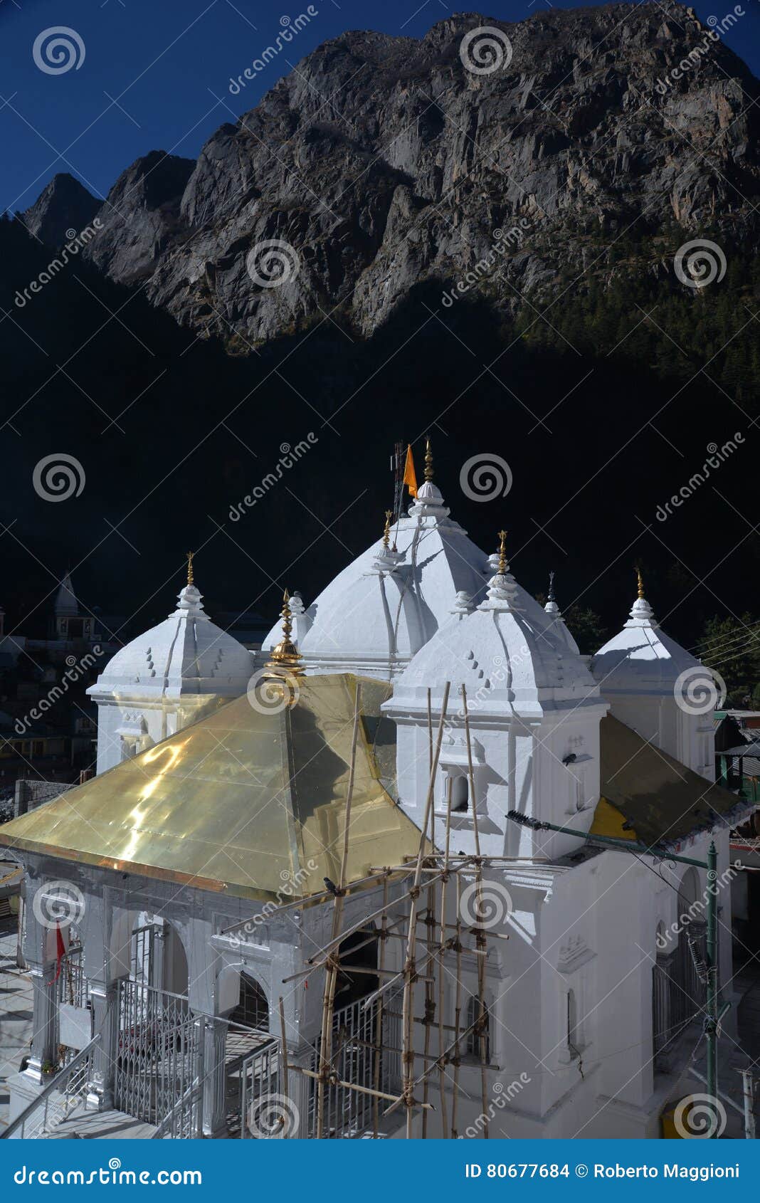 gangotri, uttarakhand, india. main temle, himalayas