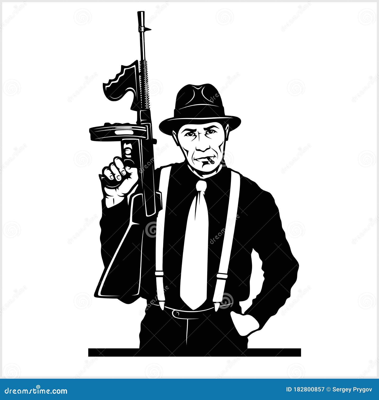 Gangster Vecteurs libres de droits et plus d'images vectorielles de Gangster  - Gangster, Illustration, Chapeau - iStock