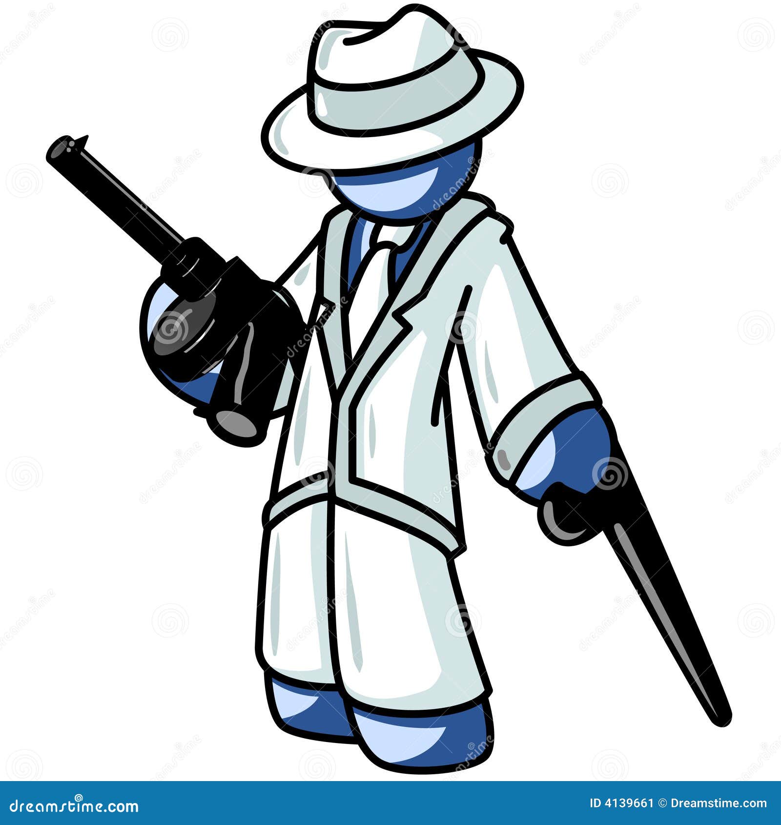 Gangster Character stock vector. Illustration of isolation - 4139661