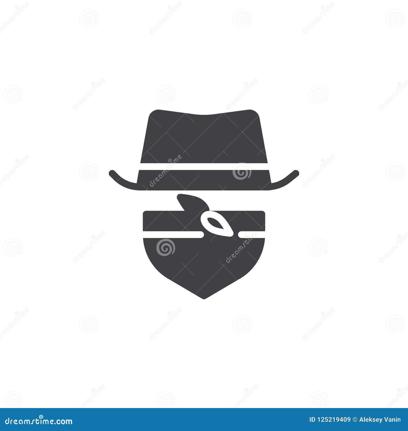 Gangster Hat and Tie Vector Icon Stock Vector - Illustration of filled ...