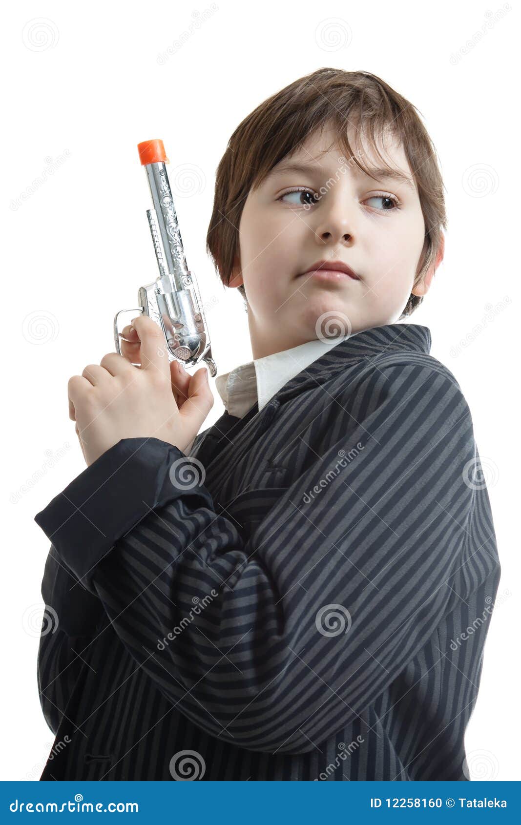 Gangster Kid With The Fake Gun Royalty-Free Stock Image | CartoonDealer ...