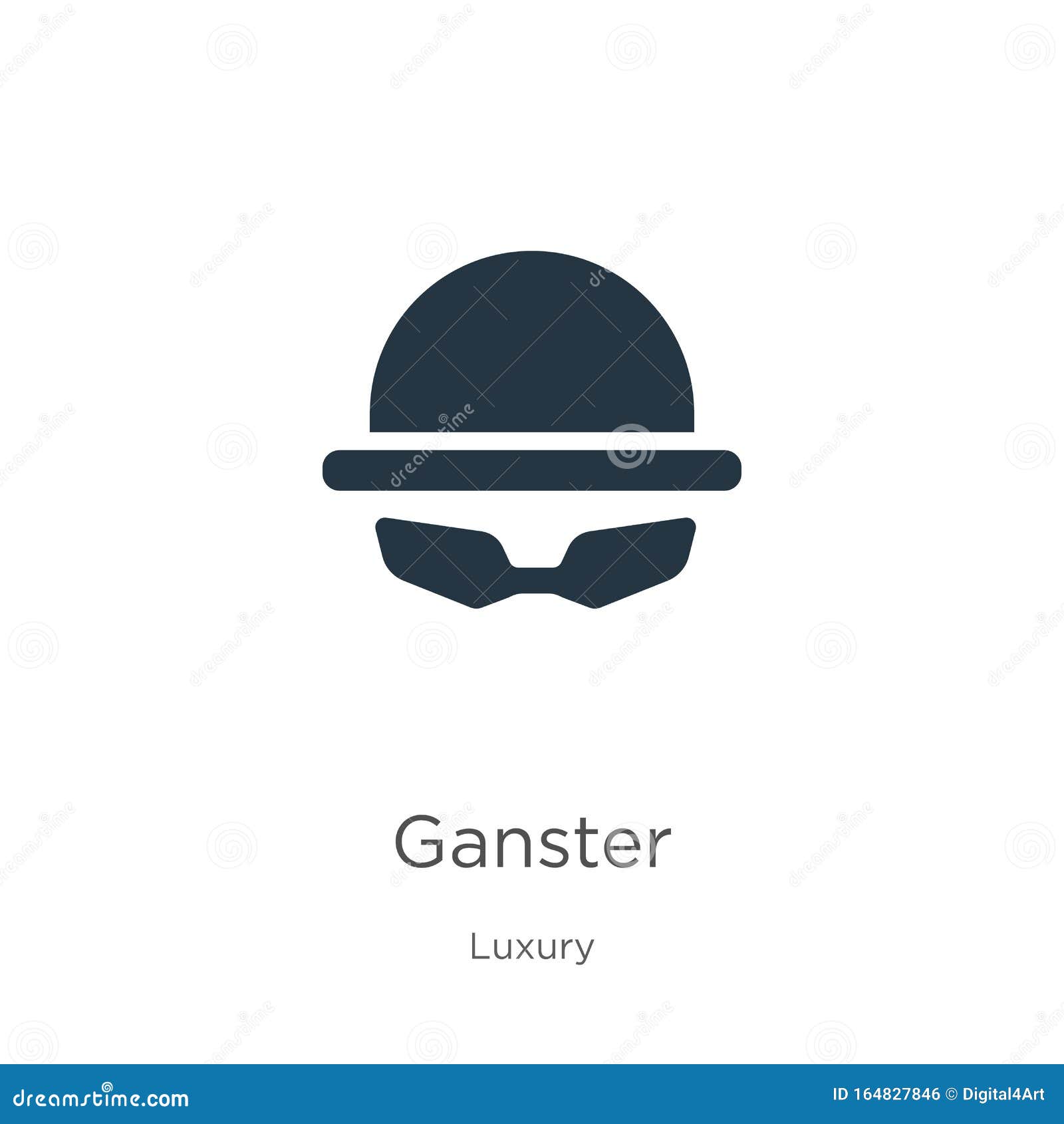 ganster icon . trendy flat ganster icon from luxury collection  on white background.   can be used