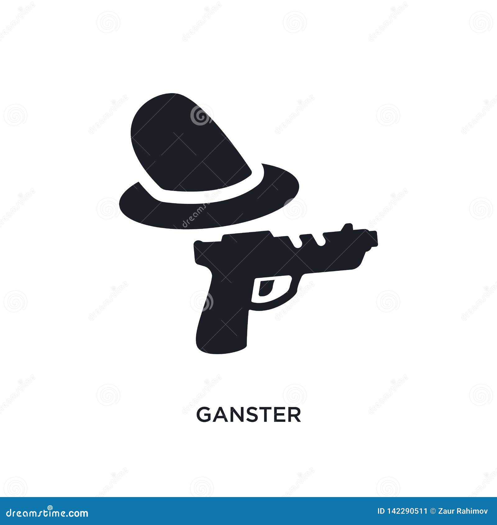 ganster  icon. simple   from luxury concept icons. ganster editable logo sign   on white