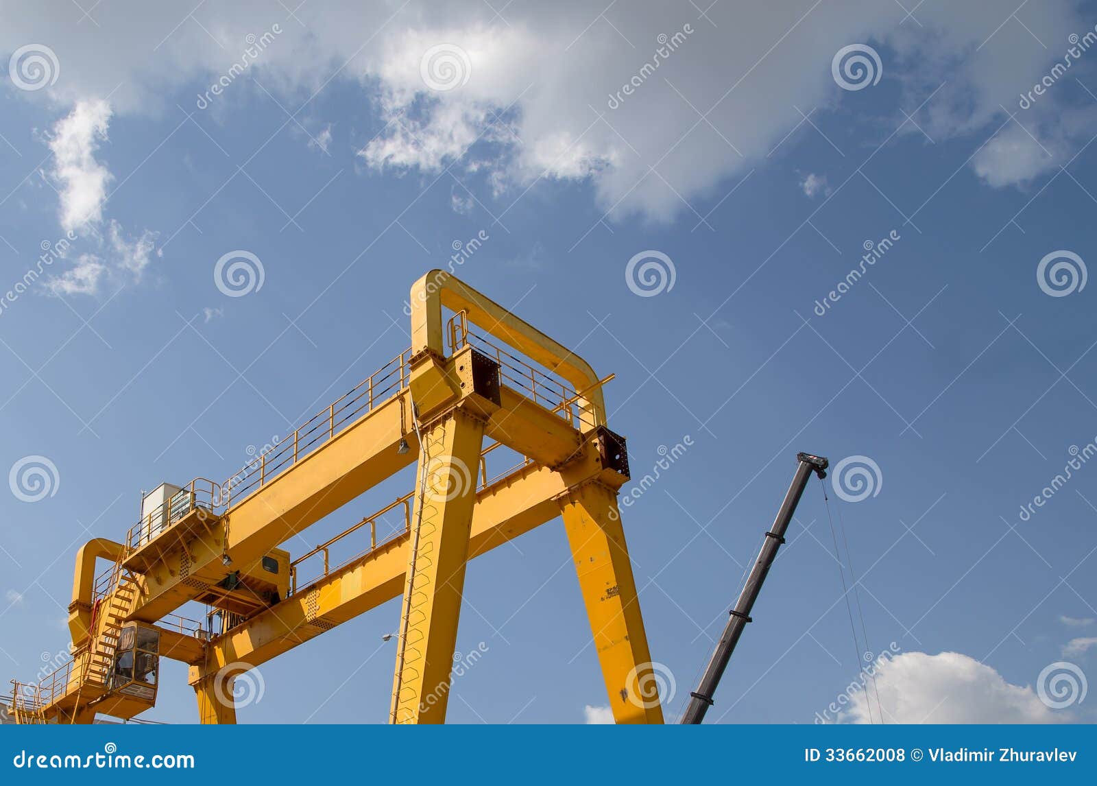 Gantry Bridge Crane for Cargo and Construction Stock Photo Image of