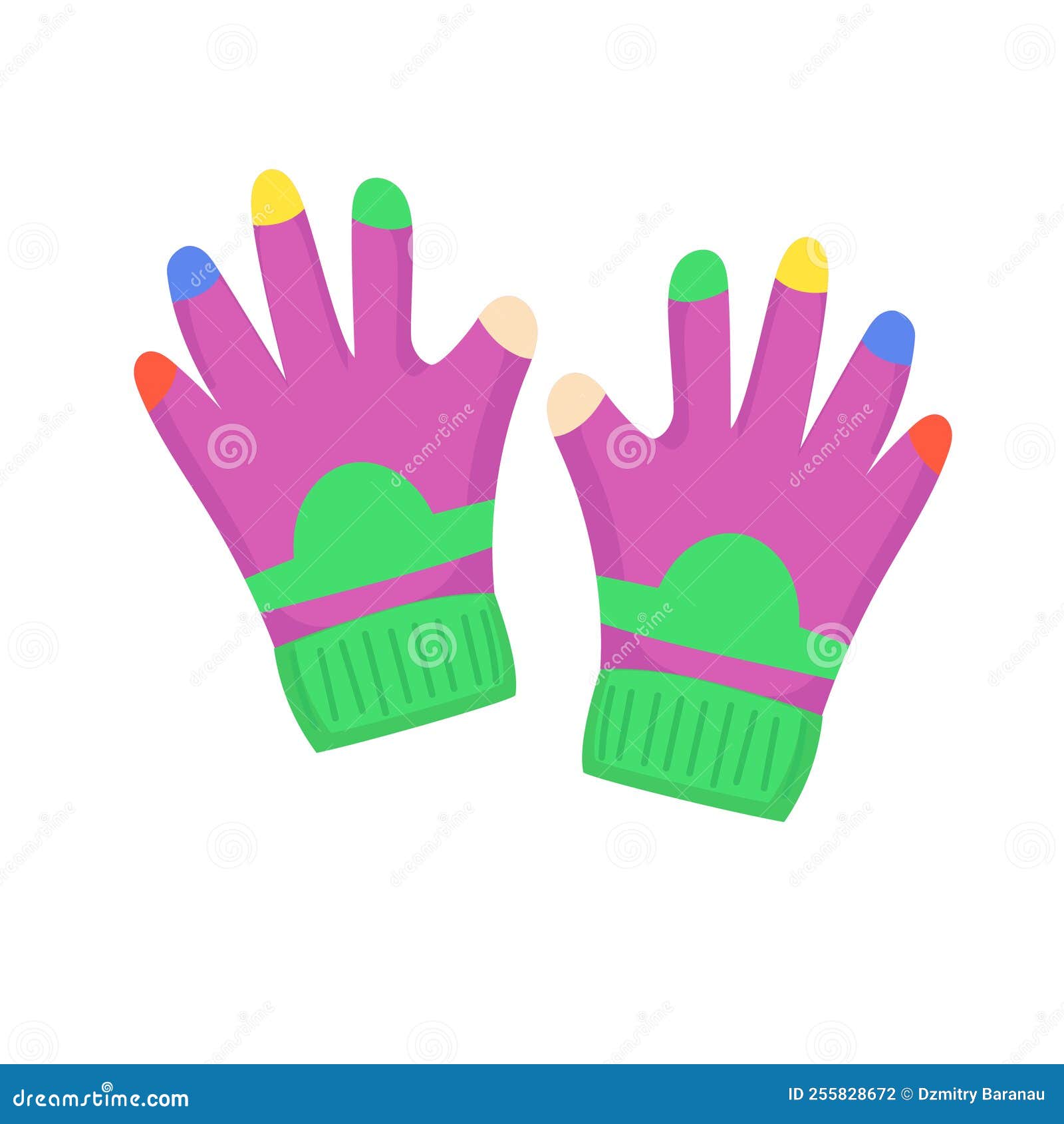 Animal de dessin animé Gants de travail pour enfants 2 ~ 12 ans