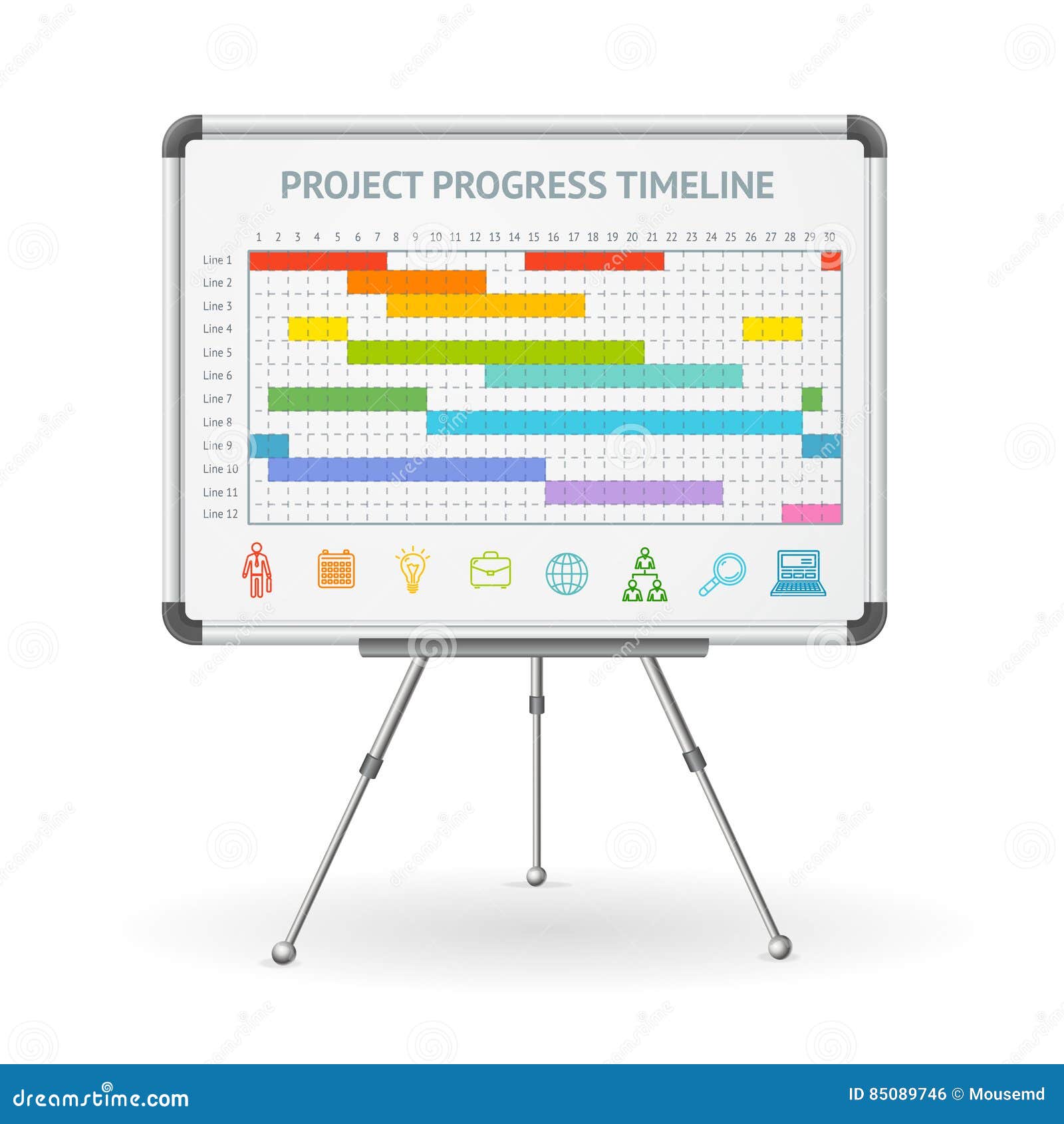 Magnetic Gantt Chart Board