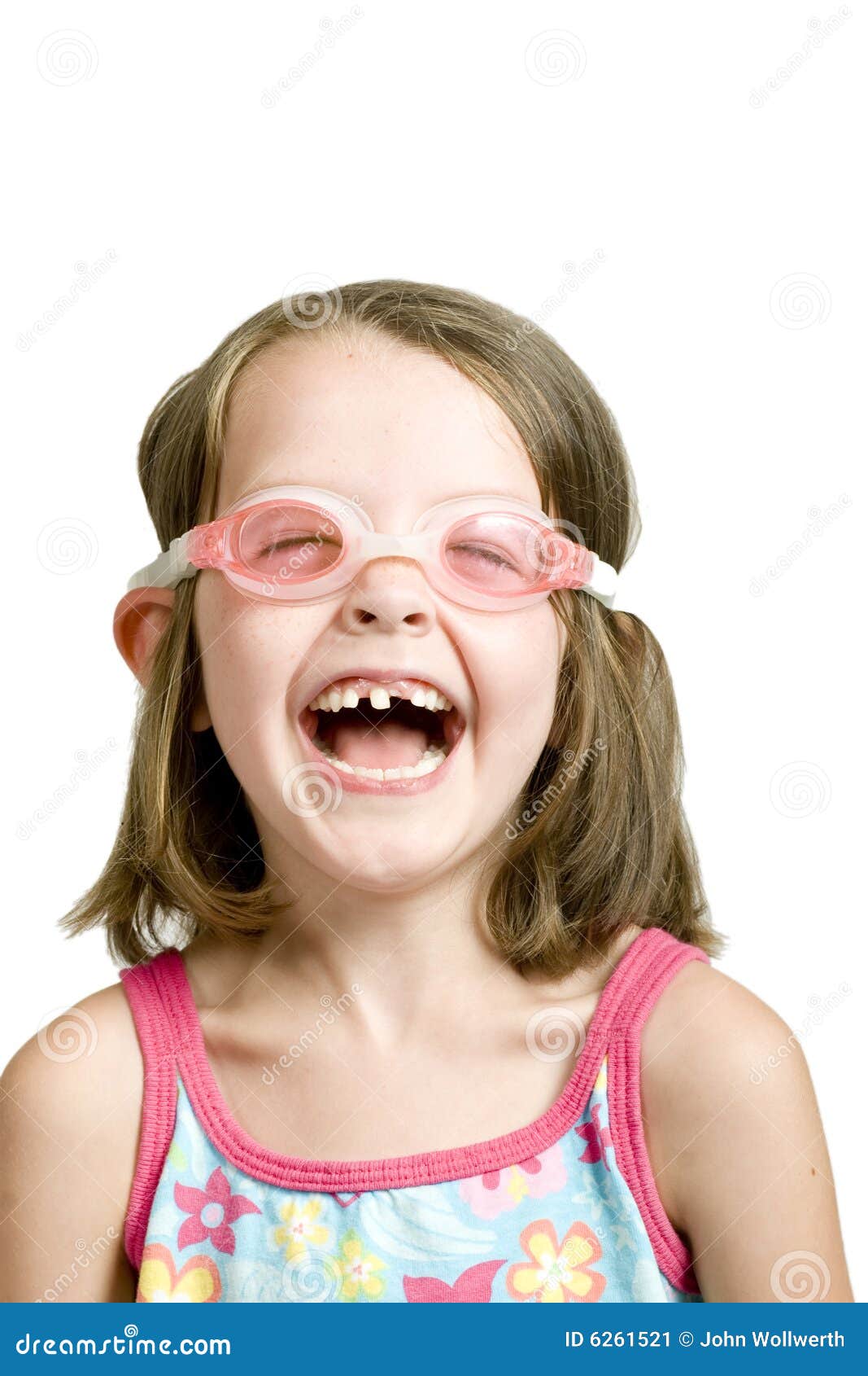 Gap Tooth Girl with Goggles Stock Image Image of pink, cute 6261521