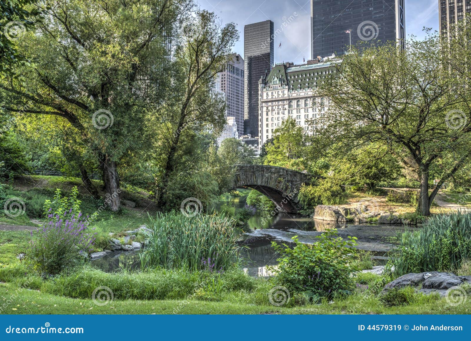 Gapstow Bridge Central Park, New York City Stock Image - Image of ...