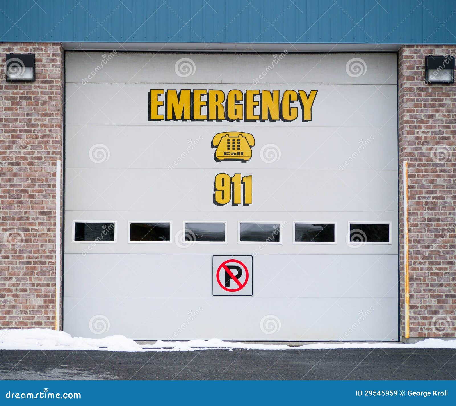 Garage Door emergency sign stock image. Image of sign 29545959