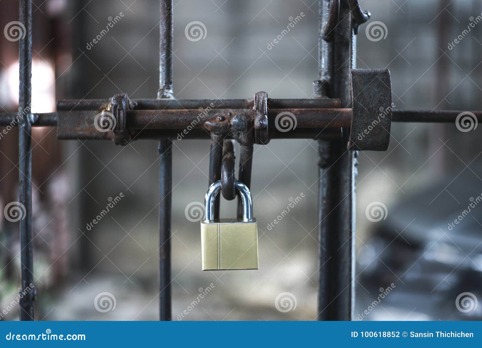 Garage door lock stock photo. Image of locked, fashion 100618852