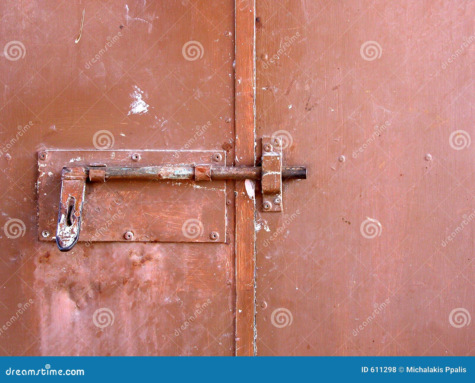 Garage Door padlock stock photo. Image of home, lock, brown 611298