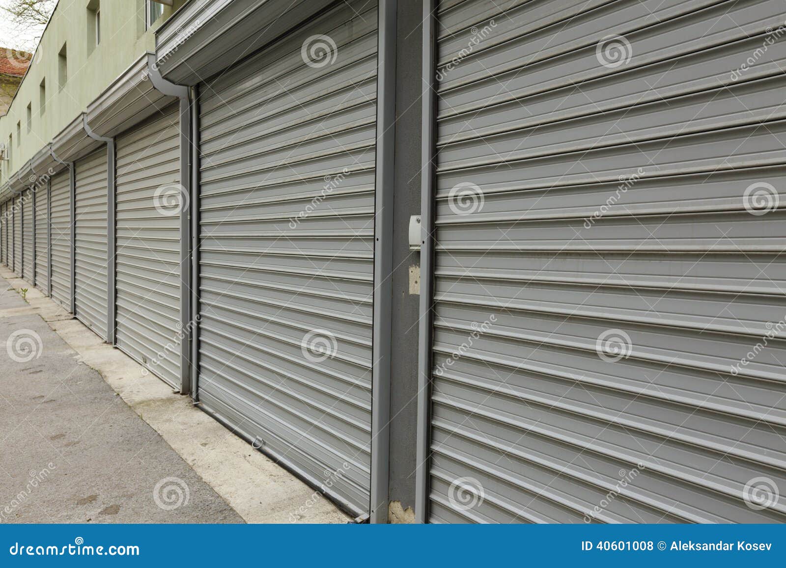 Garage doors stock photo. Image of line, style, protection 40601008
