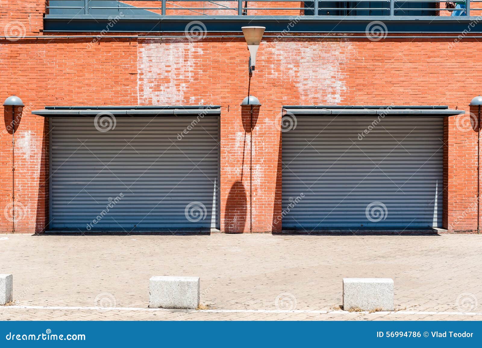 Garage doors stock photo. Image of siding, speckled, background 56994786