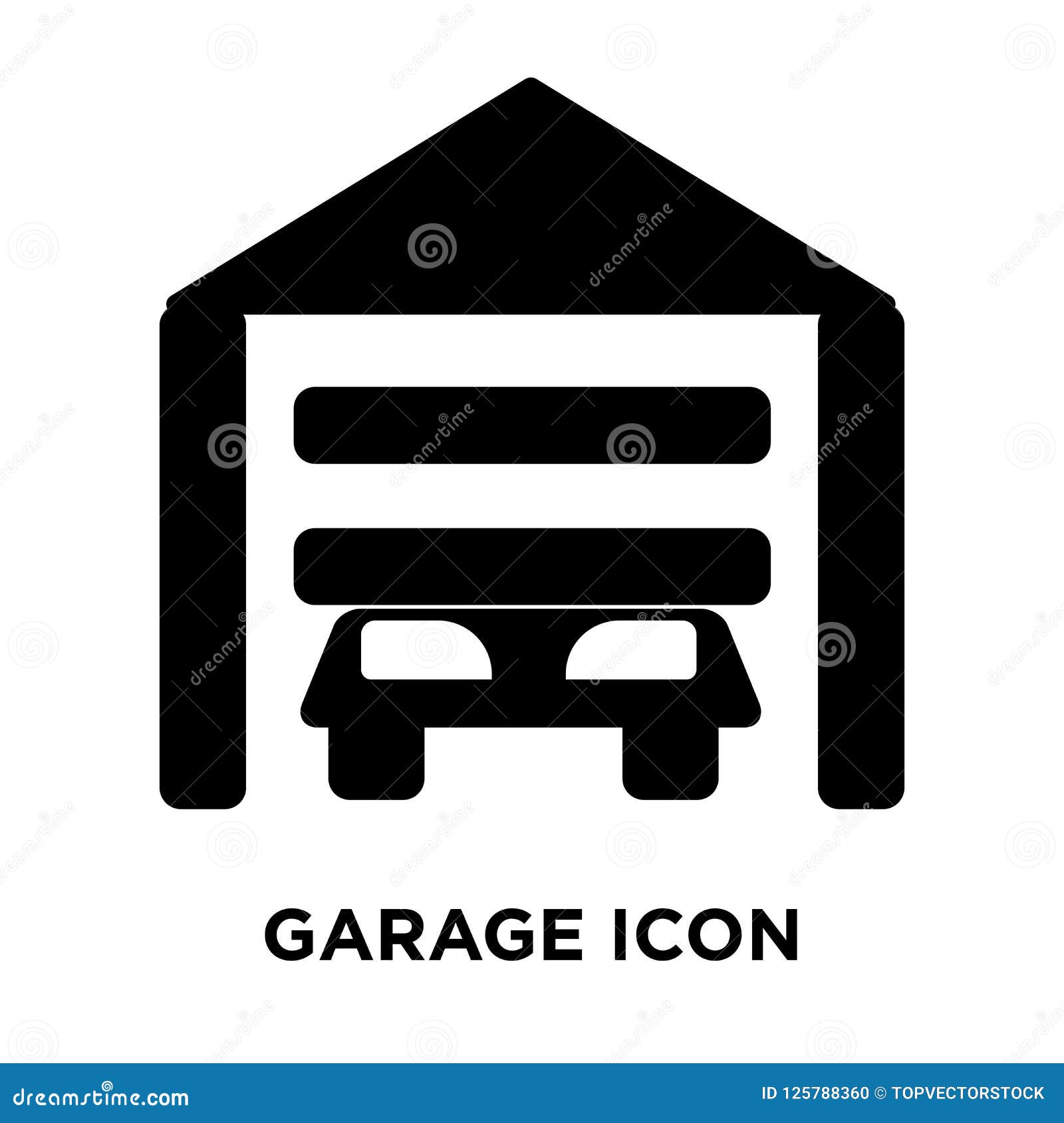 Garage Icon Vector Isolated On White Background, Logo Concept Of Stock ...