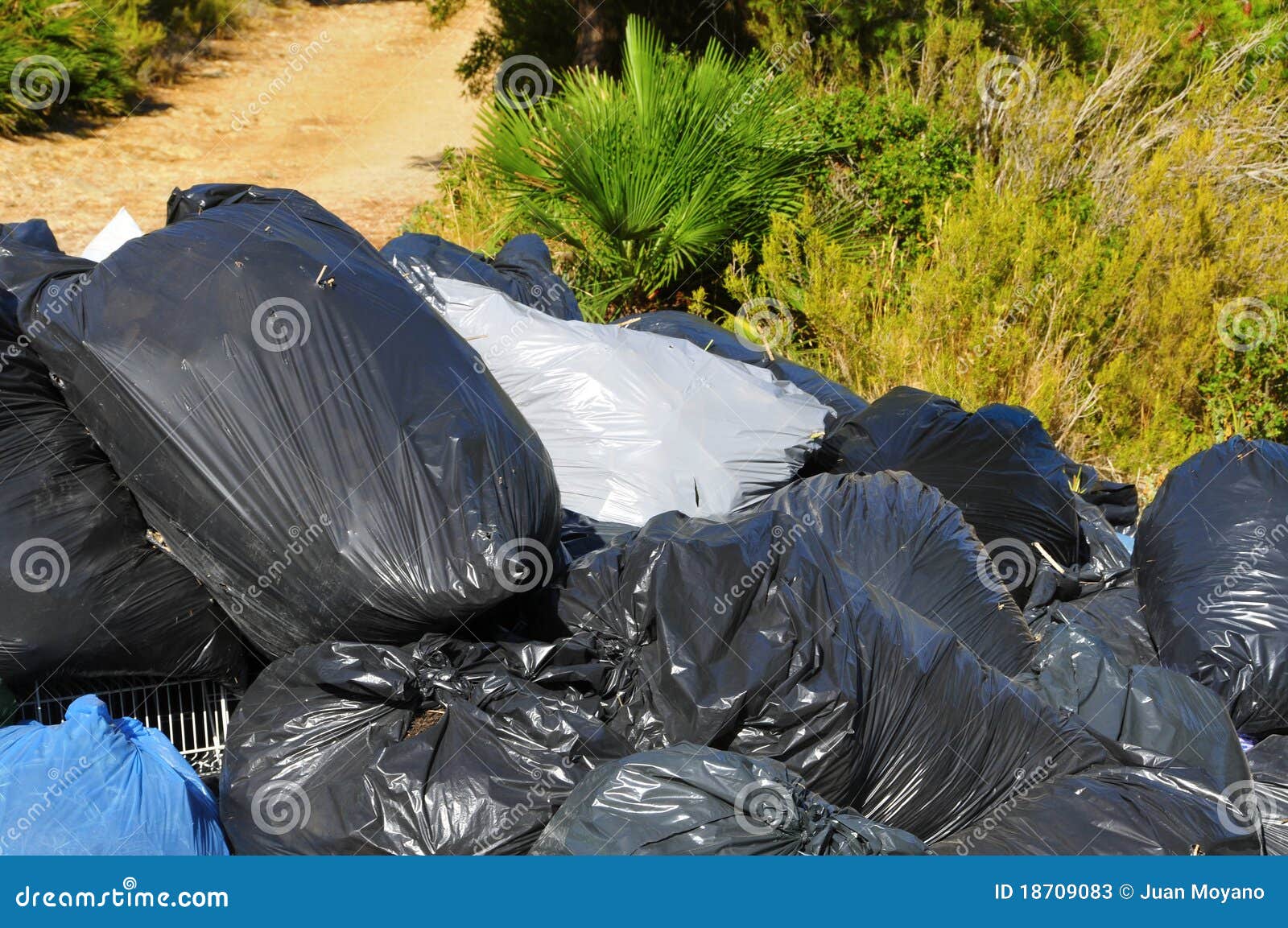 Garbage bags stock image. Image of landfill, disposable 18709083