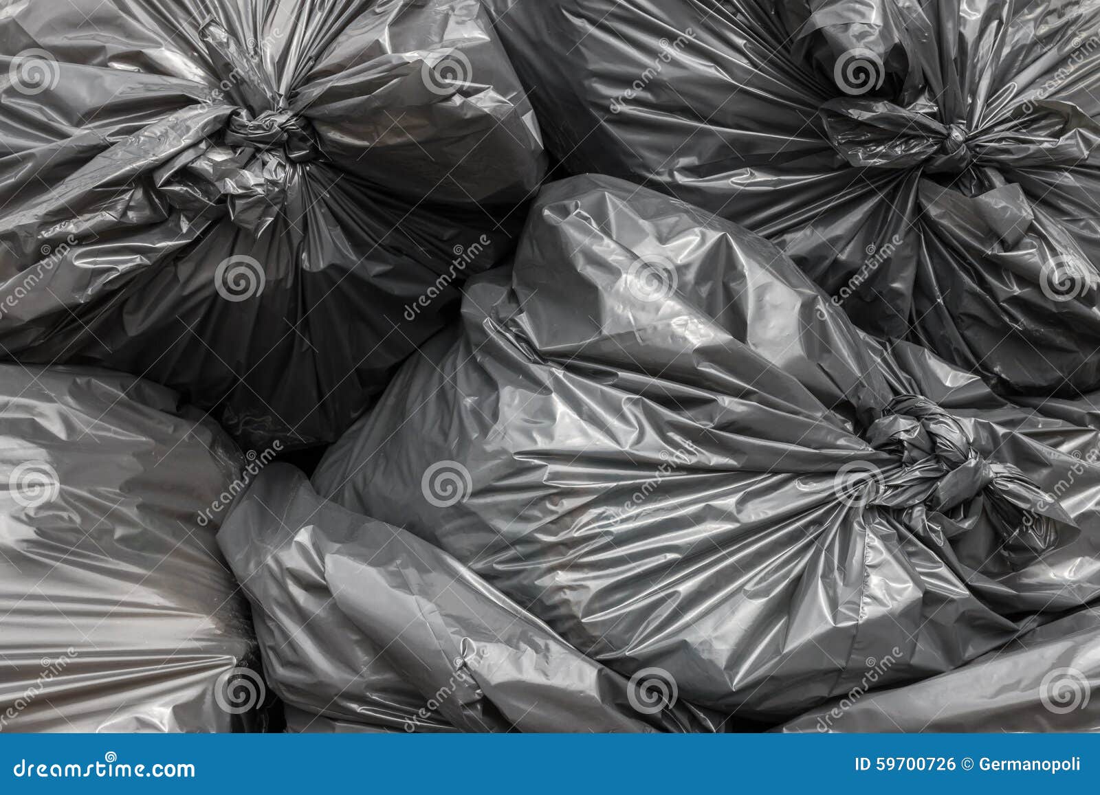 Garbage bags stock photo. Image of pollution, black, stack 59700726