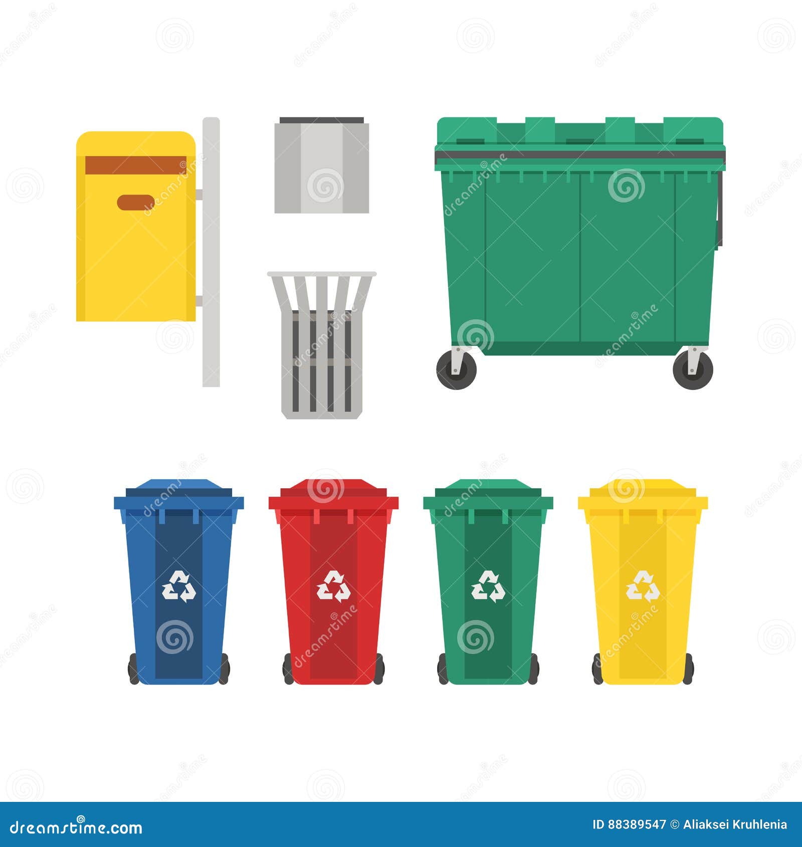 Municipal Trash Cans, Dumpsters, Garbage Bins