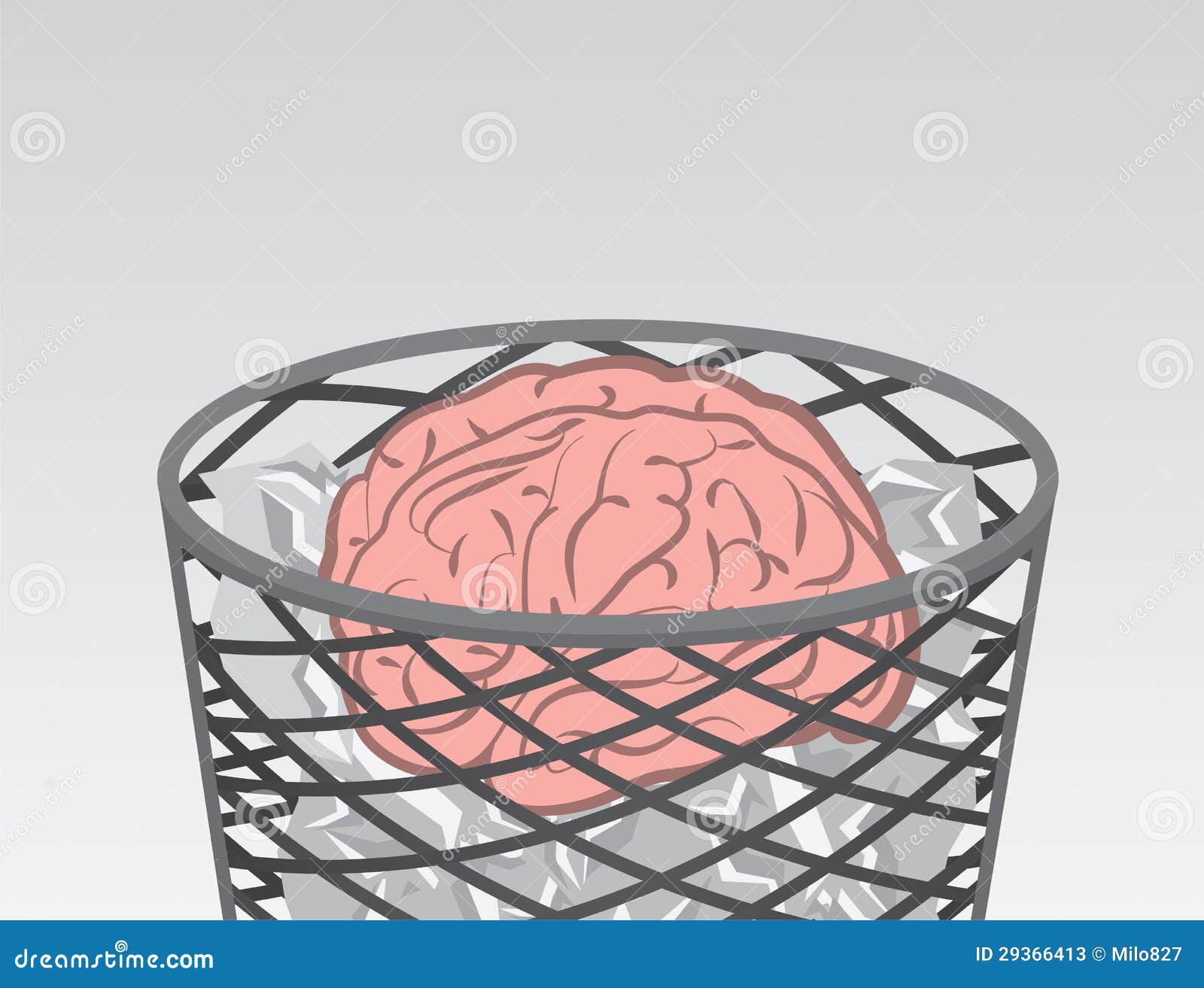 Garbage Brain stock vector. Illustration of gutter, sheet 29366413