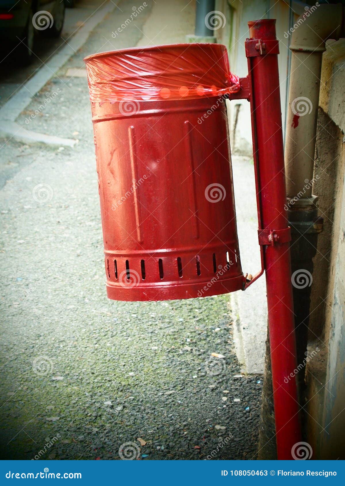 Huge Garbage Can In The Street Of The City Stock Photo, Picture and Royalty  Free Image. Image 115439972.
