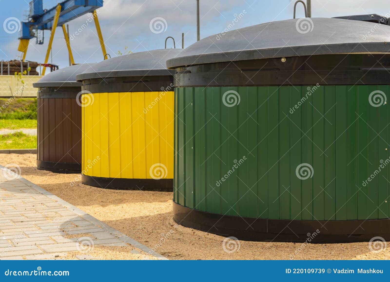 A Garbage Can for Underground Storage of Waste. Household Garbage and